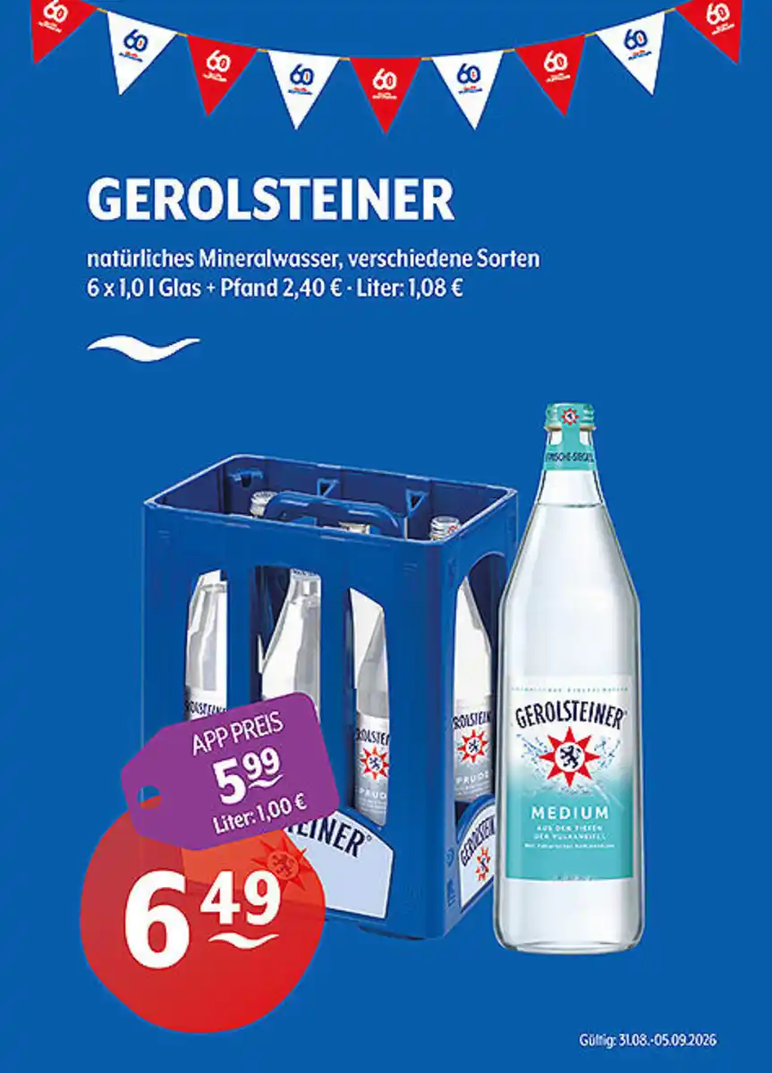 Bild 1 von GEROLSTEINER natürliches Mineralwasser verschiedene Sorten