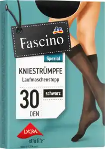 Fascino Kniestrümpfe laufmaschenresistent schwarz Gr. 39-42, 30 DEN, 1 St