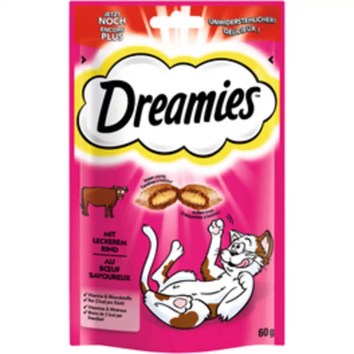 Bild 1 von DREAMIES Katzensnack, 60 g, Rind