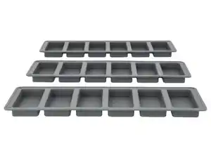 SILVERCREST® Silikon-Riegelformen-Set / Silikon-Backmatten-Set, 3- bzw. 4-teilig,  6 Riegel