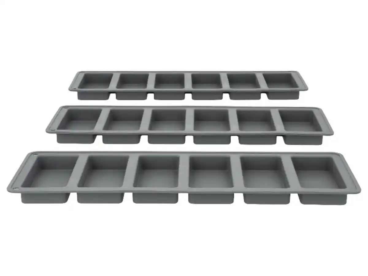 Bild 1 von SILVERCREST® Silikon-Riegelformen-Set / Silikon-Backmatten-Set, 3- bzw. 4-teilig,  6 Riegel