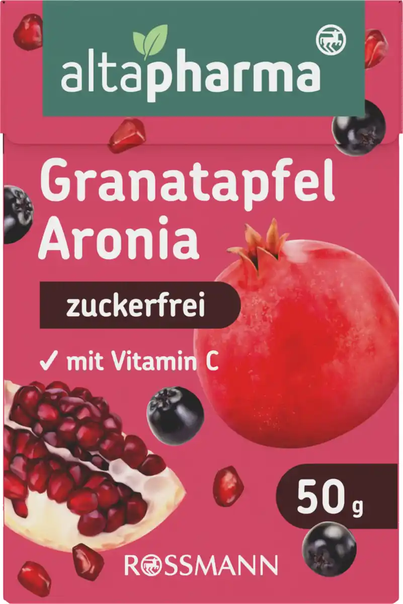 Bild 1 von altapharma ALTAPHARMA GRANATAPFEL-ARONIA BONBONs, 50 g