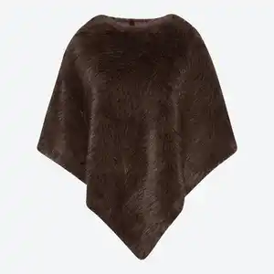 Damen-Poncho aus Kunstfell