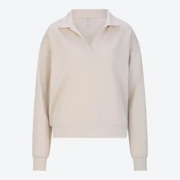Bild 3 von Damen-Langarmshirt mit Polokragen aus Modal-Mix