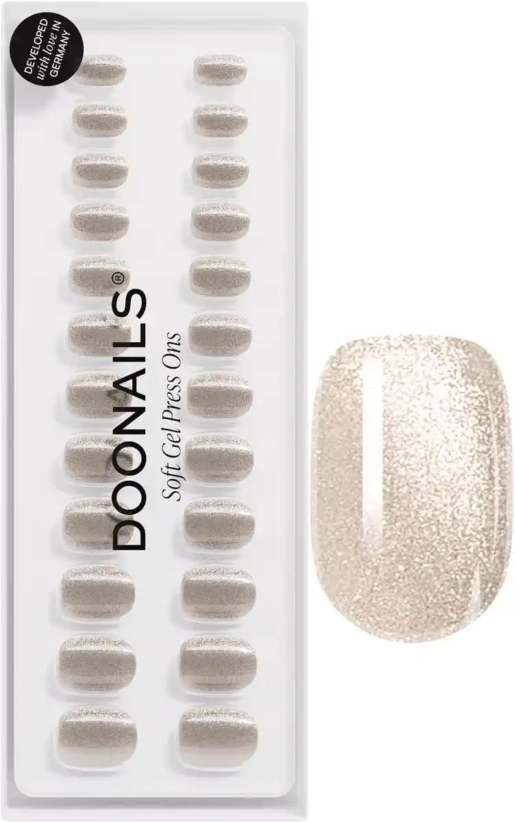 Bild 1 von DOONAILS Soft Gel Press Ons Champagne Cateye Extra Short Square, 0 Champagne