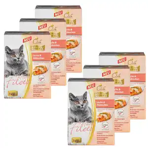 CAT BONBON Feine Filets, Lachs & Hühnchen, 3 x 85 gr. - 6er Set