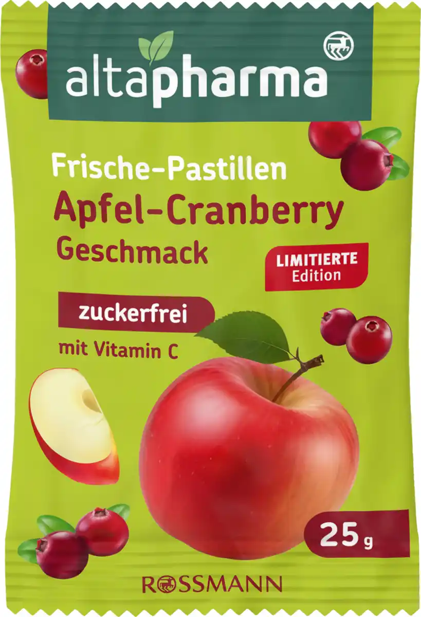 Bild 2 von altapharma altapharma Frische-Pastillen Apfel-Cranberry, 25 g