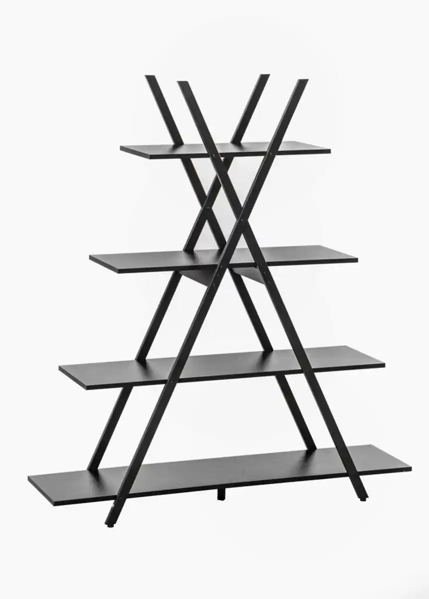 Bild 1 von Better Home Standregal, 4 Ebenen, ca. 120 x 33 x 135 cm - Schwarz
