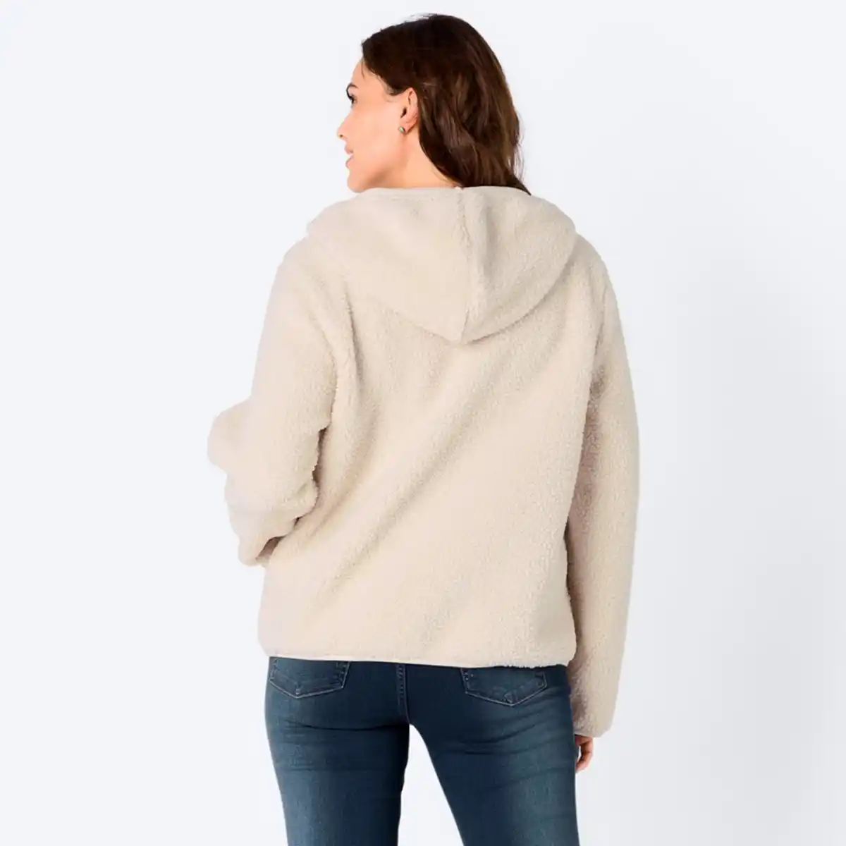 Bild 4 von Damen-Fleecejacke mit Kapuze und Reißverschluss
