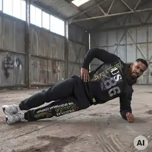 Uncle Sam Herren-Jogginghose mit elastischem Bund und Beinabschlüssen