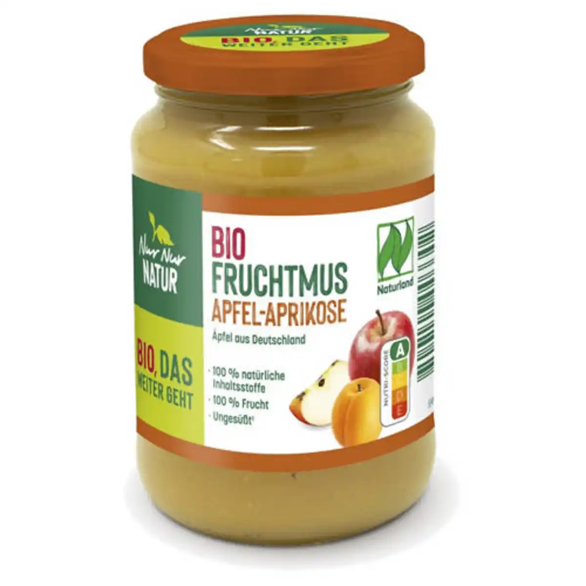Bild 1 von NUR NUR NATUR Bio-Fruchtmus 360 g, Apfel-Aprikose