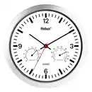 Bild 1 von Quarz-Wanduhr mit Klimastation Weiß