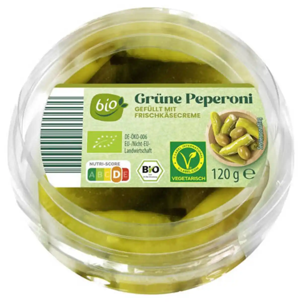 Bild 1 von Bio-Antipasti 120 g, Grüne Peperoni