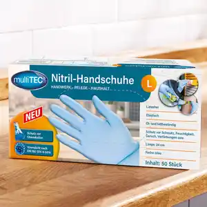 Multitec Puderfreie Nitril-Handschuhe 50er
