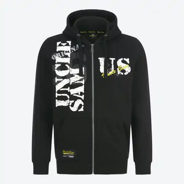 Bild 2 von Uncle Sam Herren-Sweatjacke mit Kapuze