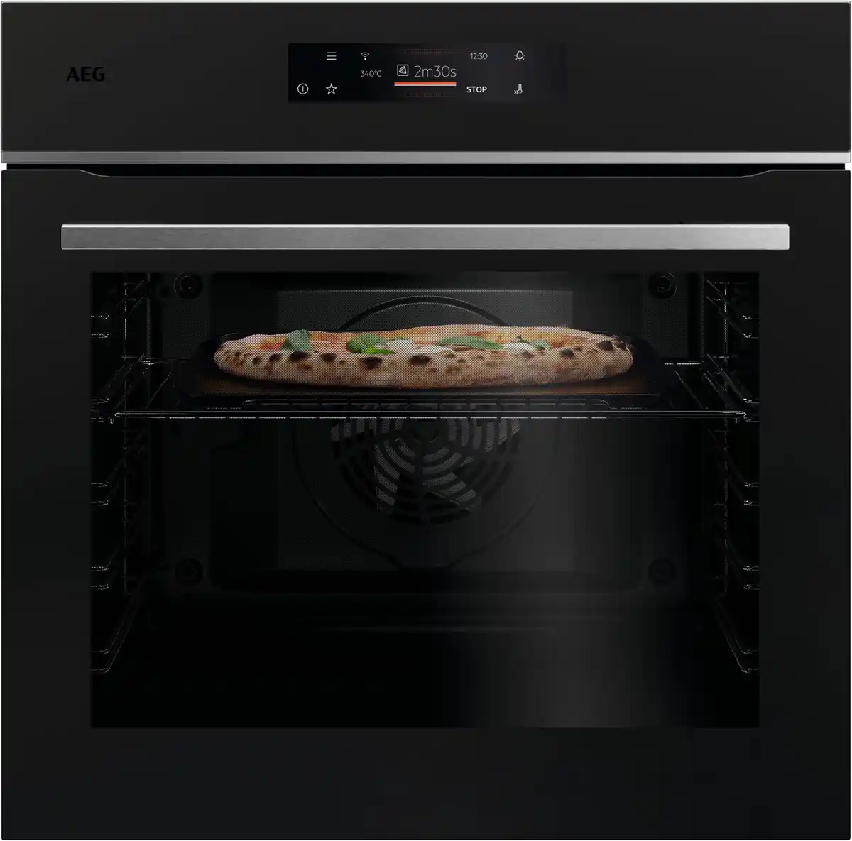 Bild 1 von TX7PB63FST Einbaubackofen matt schwarz, 72 l, Pizza-Stufe, Dörren, schnelles Vorheizen, Heißluftgrill, Hefeteig-Gärstufe, Brotback-Stufe, WLAN