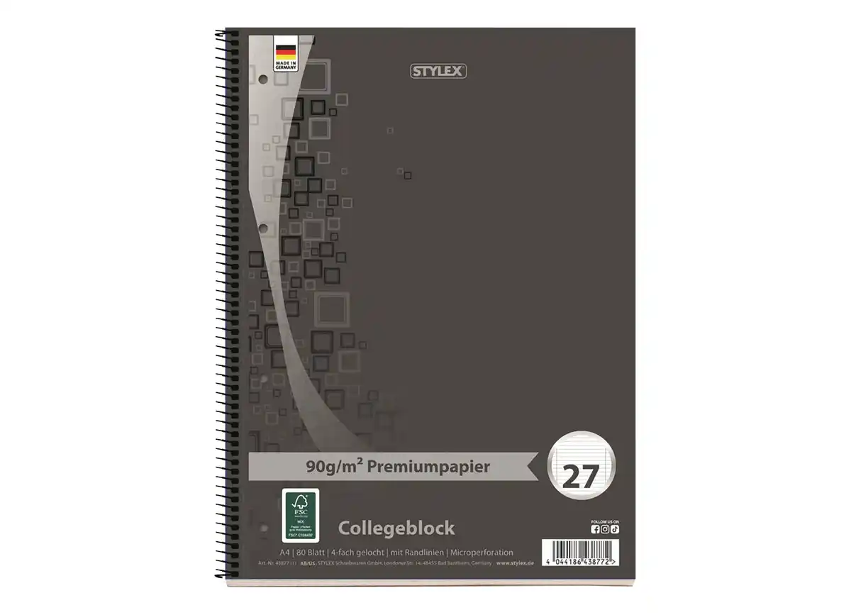 Bild 1 von Stylex Collegeblock DIN A4