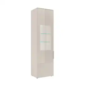 Sammlervitrine Kunststoff 196 x 55 x 40 cm Kaschmir