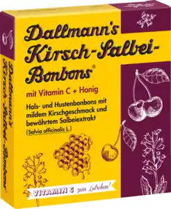 Dallmann`s Kirsch-Salbei Bonbons, 37 g