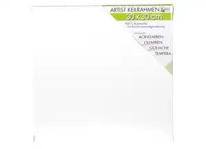 Keilrahmen 30x30cm 100% Baumwolle mit Acryl-Universalgrundierung