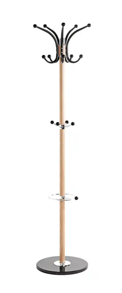 Bild 1 von Garderobenständer Mucki 40 x 175 cm Eiche-Dekor/schwarz