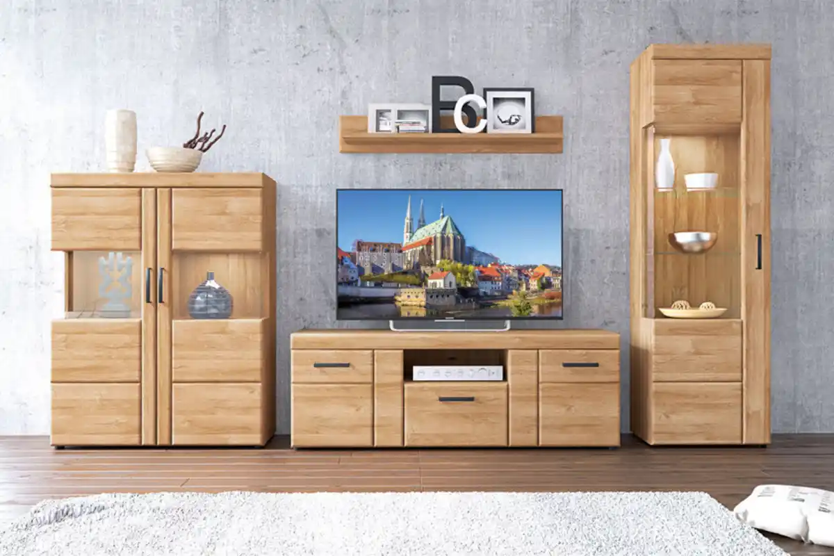 Bild 1 von Wohnwand Cortina Eiche Nachbildung 317 x 195 x 41 cm