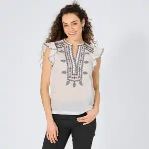 Damen-Bluse mit Stickerei
