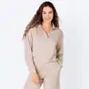 Bild 1 von Damen-Langarmshirt mit Polokragen aus Modal-Mix