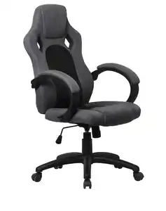 Chefsessel Leon 60 x 116 x 67 cm grau/ schwarz
