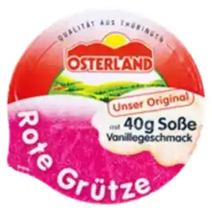 Osterland Rote Grütze mit Soße mit Vanillegeschmack