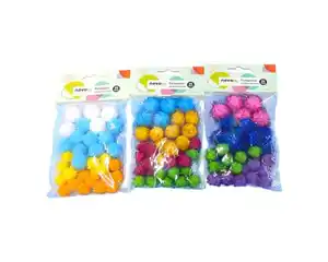 novooo Pompons . Glitter bunt, 35 Stück