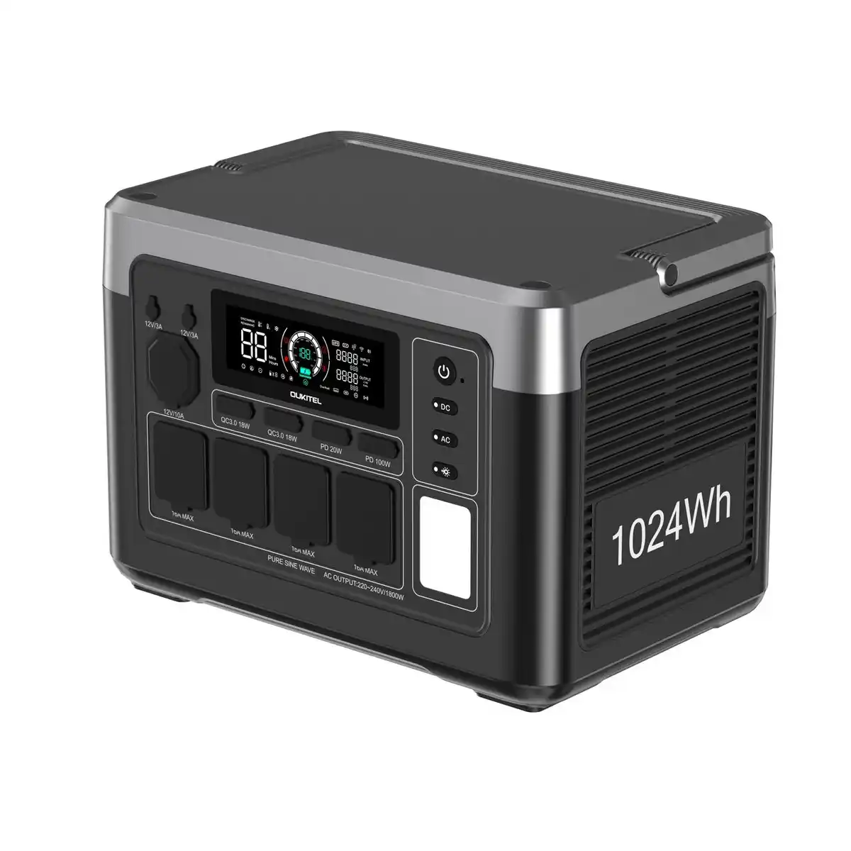 Bild 1 von OUKITEL OUKITEL P1000E PLUS 1024Wh Kraftwerk – 1800W Sinus, 100W USB-C, App-Steuerung & USV-Notstrom