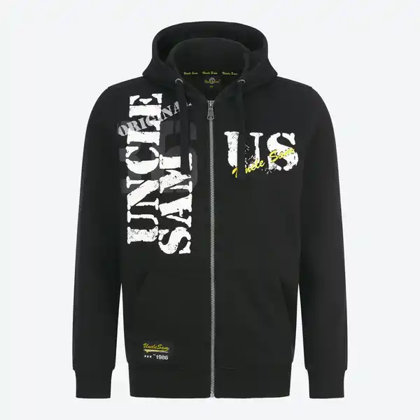 Bild 3 von Uncle Sam Herren-Sweatjacke mit Kapuze