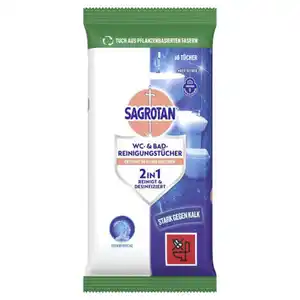 SAGROTAN WC & Bad Reinigungstücher 60 Stück