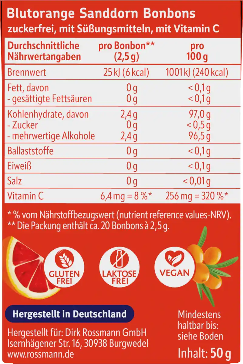 Bild 4 von altapharma ALTAPHARMA BLUTORANGE-SANDDORN BONBONS, 50 g