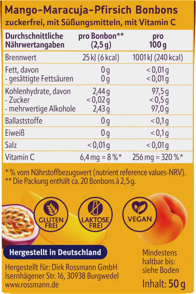 Bild 4 von altapharma Mango-Maracuja-Pfirsich Bonbon, 50 g