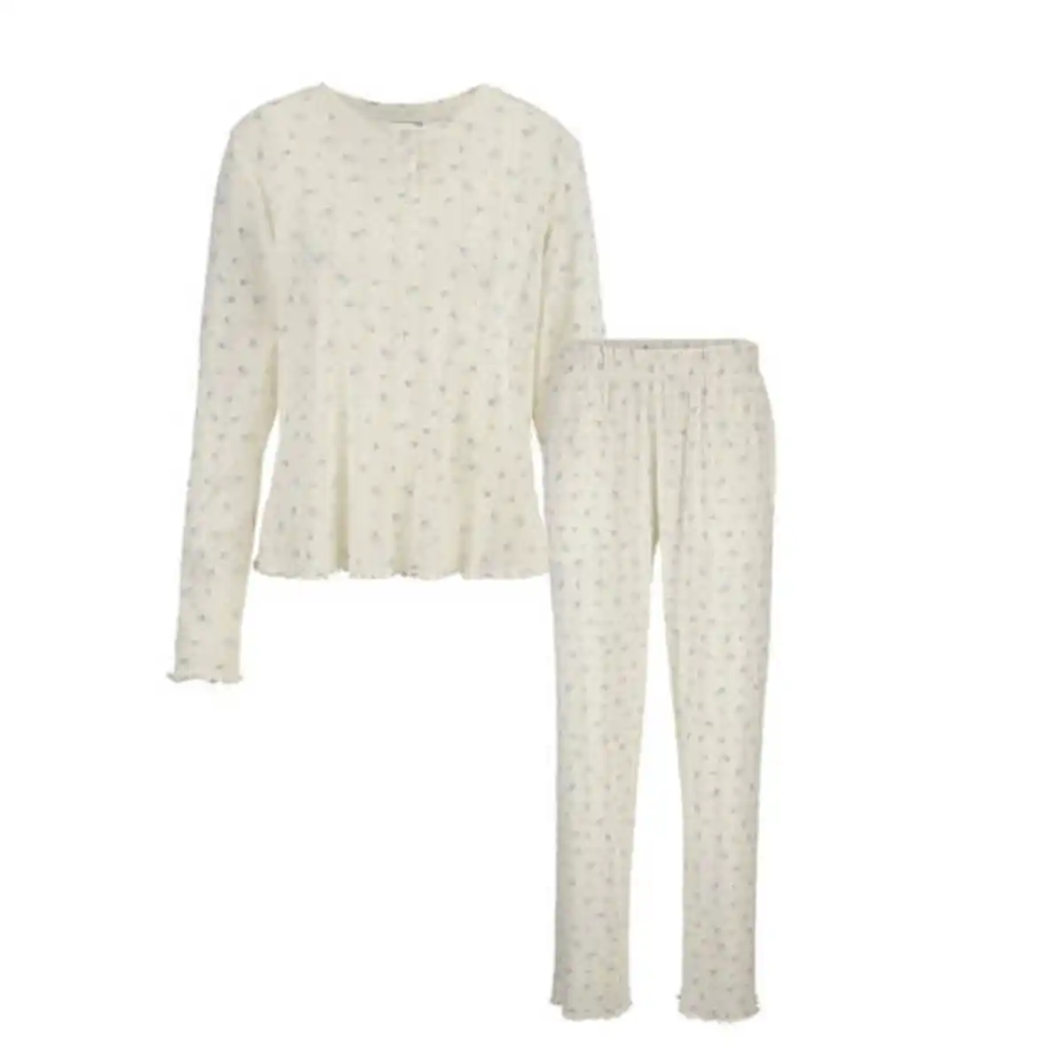 Bild 1 von UP2FASHION WOMEN Damen Pointelle-Pyjama, Blumig, S 36/38