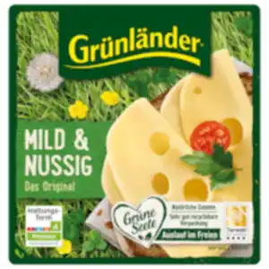 Grünländer Scheiben mild & nussig oder Naturfreunde Tilsiterscheiben