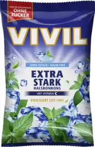 VIVIL Extra Stark Halsbonbons ohne Zucker, 120 g