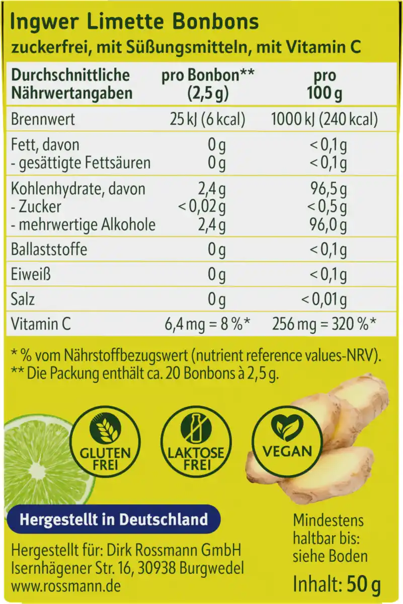 Bild 4 von altapharma ALTAPHARMA INGWER-LIMETTE BONBONS, 50 g
