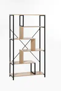 Better Home Stufenförmiges Wohnzimmerregal mit 6 Ebenen, ca. 84 x 35 x 163 cm - Braun