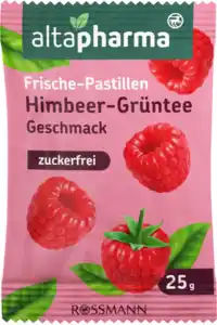 altapharma Frische-Pastille zuckerfrei mit Himbeer-Grüntee-Geschmack, 25 g