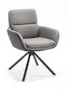 Bild 1 von Stuhl Novalee Stoffmix Mikrofaser anthrazit/Leder grau