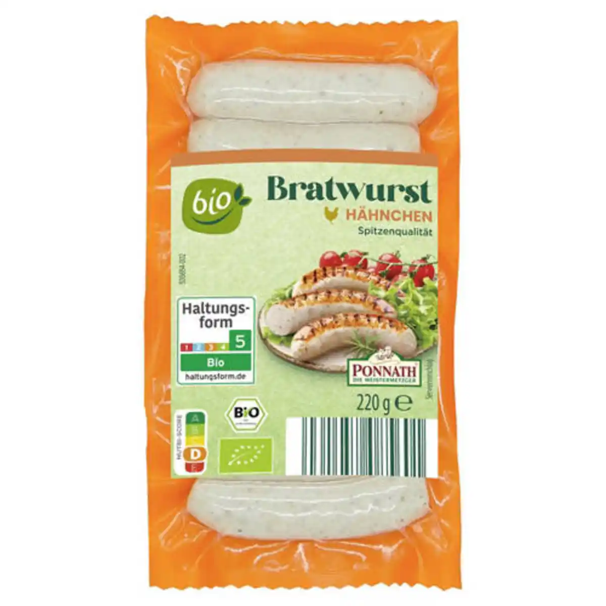 Bild 1 von Bio-Bratwurstsortiment, Hähnchen 220 g