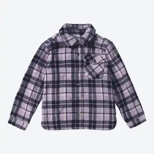 Kinder-Mädchen-Fleeceshirt mit Karo-Muster