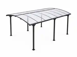 CHILLROI Carport mit Bogendach, Saint-Tropez, ca. 503 x 328 x 211 cm - Anthrazit