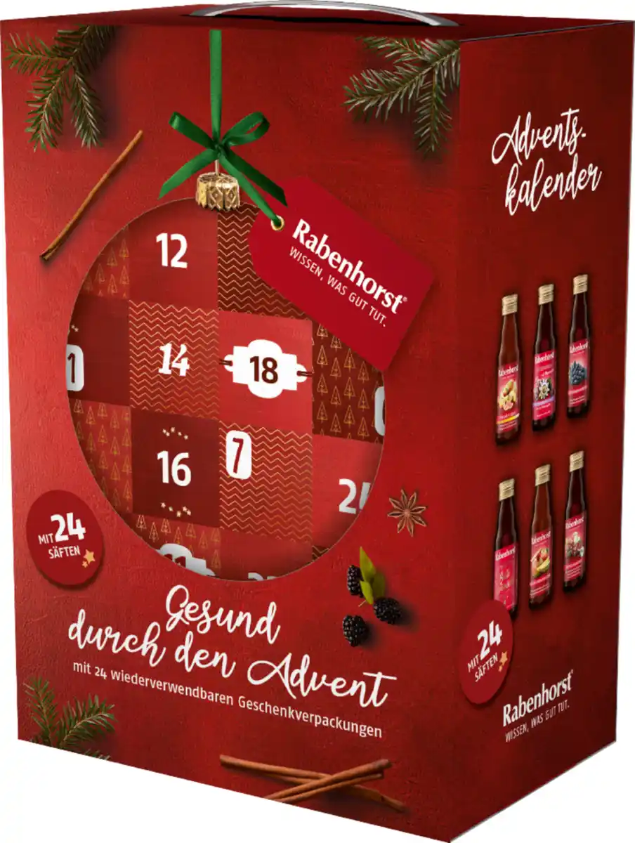 Bild 2 von Rabenhorst Minisäfte Adventskalender 2026, 3.000 ml