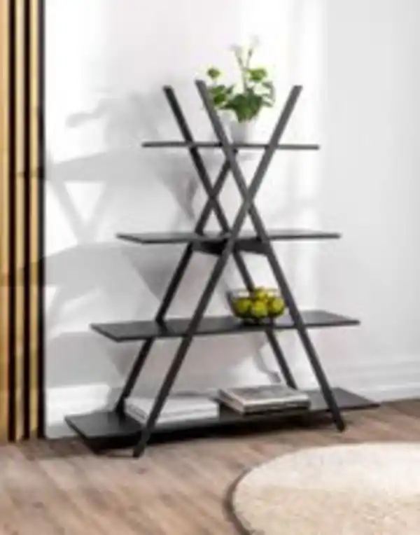 Bild 2 von Better Home Standregal, 4 Ebenen, ca. 120 x 33 x 135 cm - Schwarz