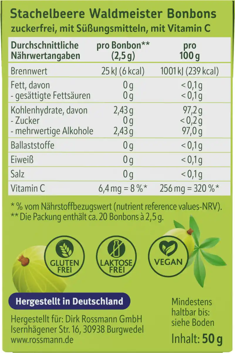 Bild 4 von altapharma ALTAPHARMA STACHELBEEREWALDMEISTER BONBONS, 50 g
