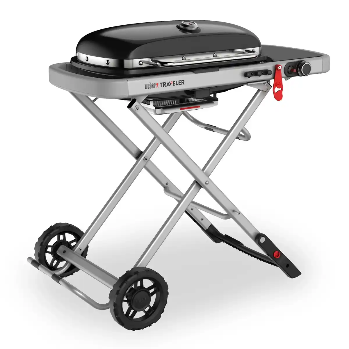 Bild 3 von Weber Camping-Gasgrill Traveler mit 1 Brenner und Rollwagen Schwarz